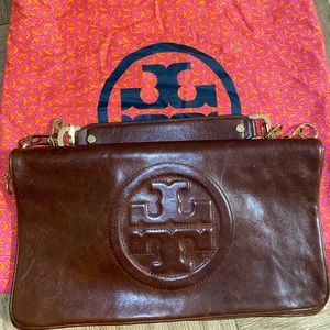 Tory Burch oversized clutch with strap